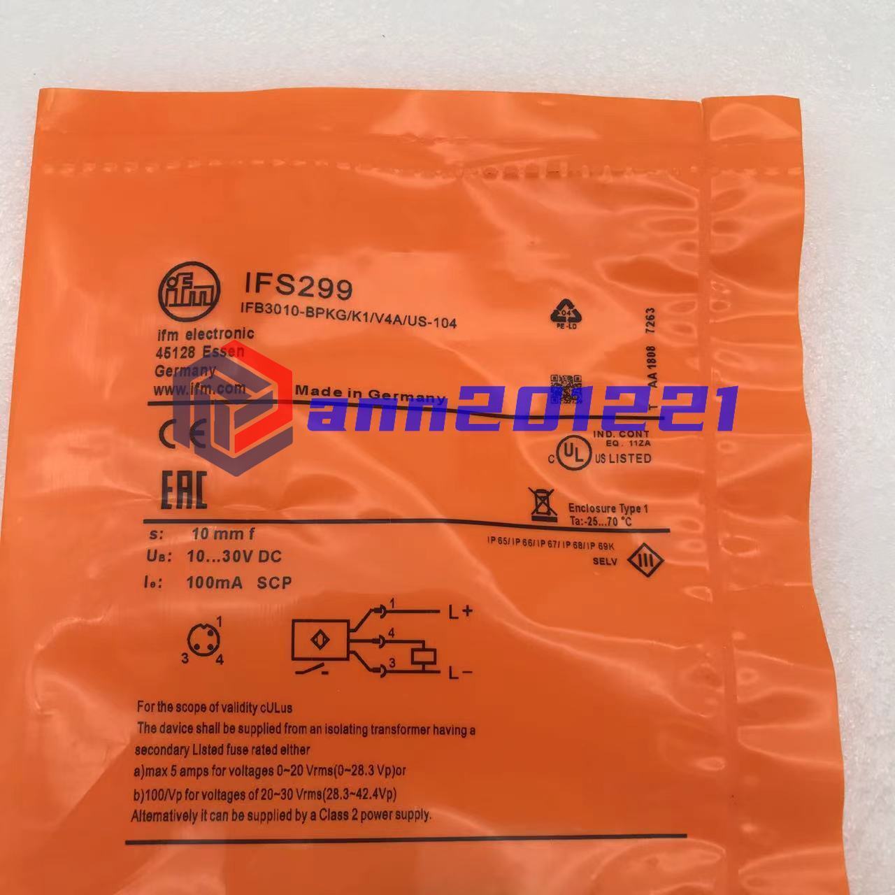 IFM Proximity Switch IFS299 - KOEED