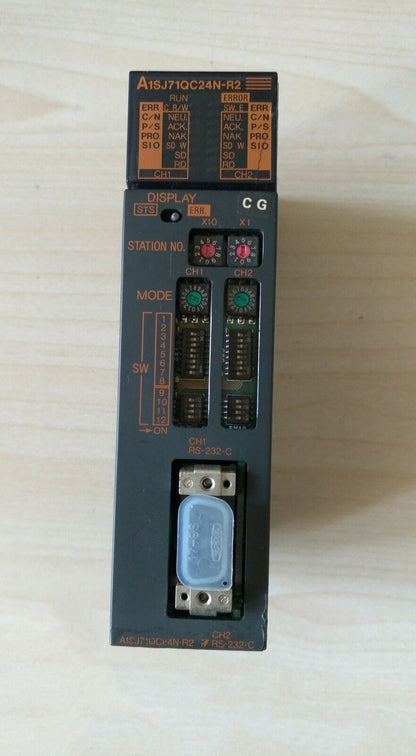 Mitsubishi A1SJ71QC24N-R2 PLC Tested Good Condition - MITSUBISHI