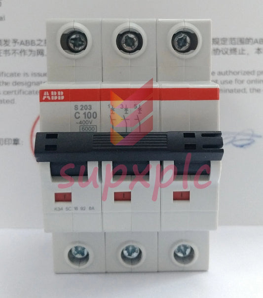 ABB Miniature Circuit Breaker 3P 100A S203-C100