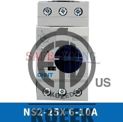 1PCS CHNT motor starter knob type NS2-25X overload short circuit protection