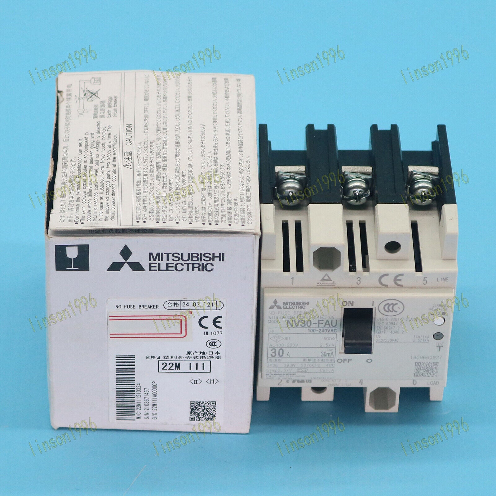 Mitsubishi NV30-FAU 3P 30A Circuit Breaker Fast Delivery - MITSUBISHI