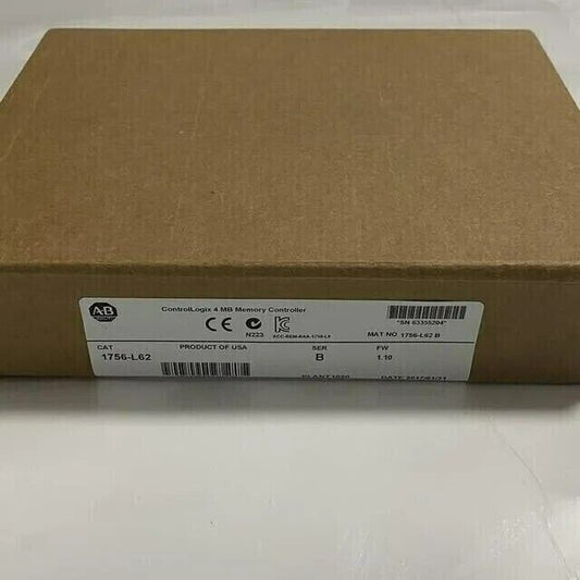 New Sealed Allen-Bradley 1756-L62 SER B Controller Logix Processor Unit Controller - ALLEN-BRADLEY