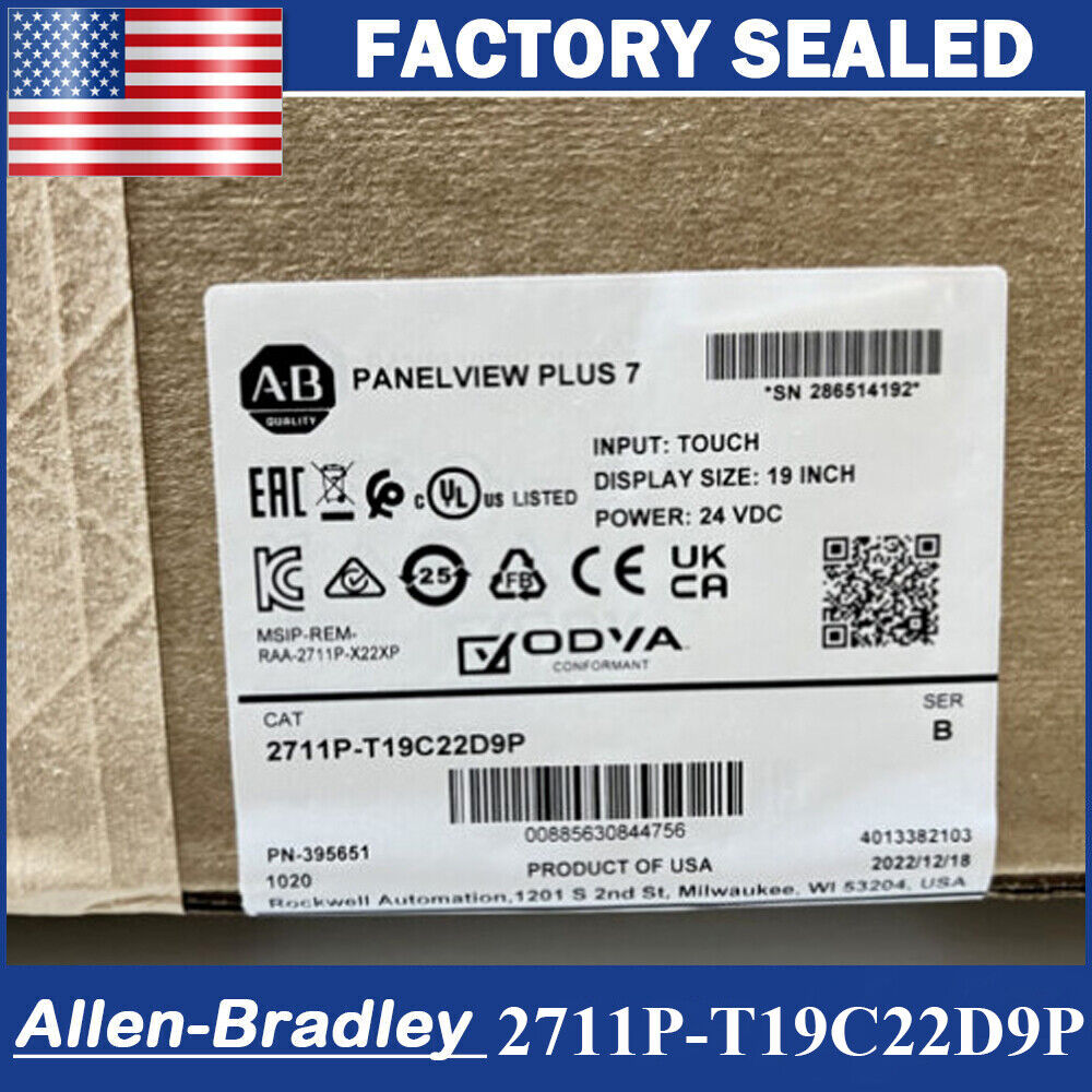 2022 AB 2711P-T19C22D9P PanelView Plus 7 Graphic Terminal HMI 2711PT19C22D9P AB