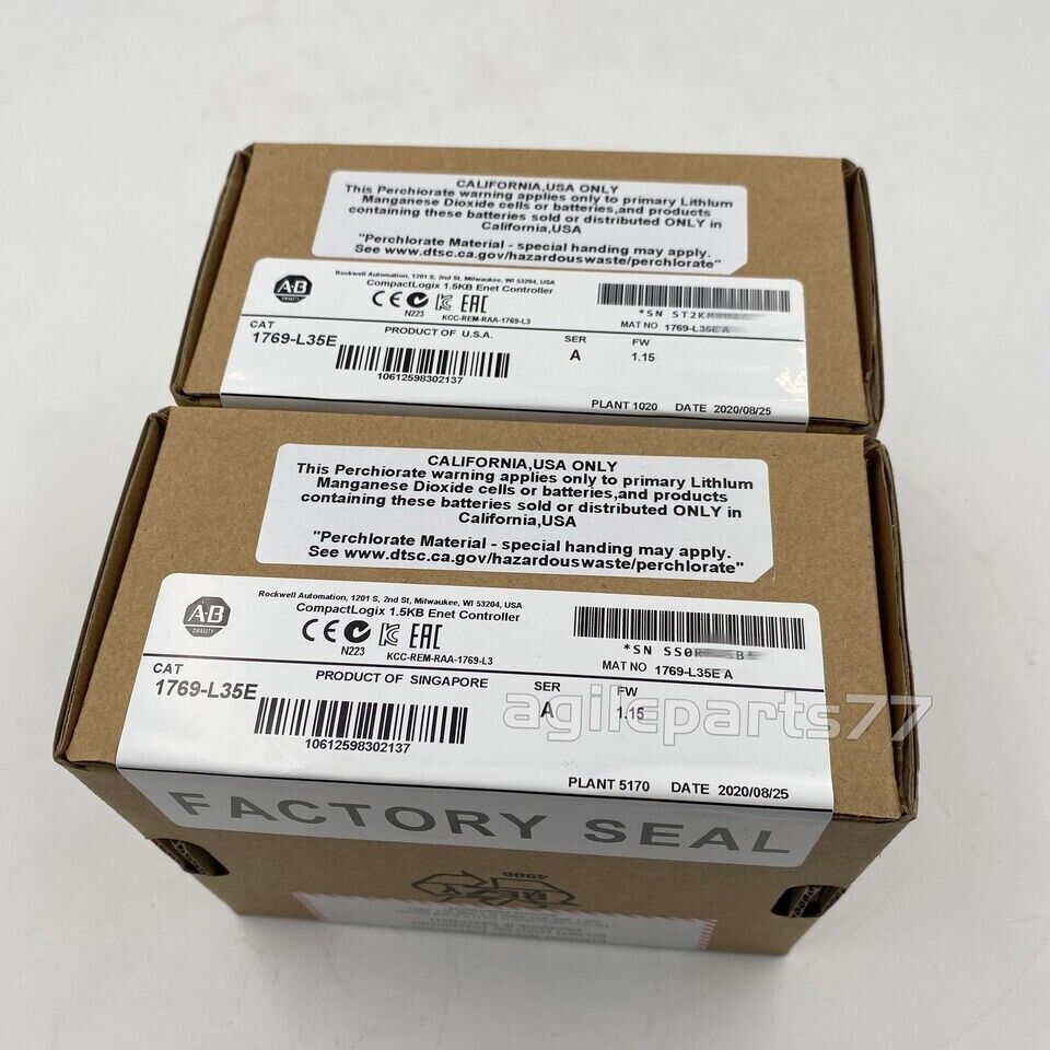 AB 1769-L35E SER A CompactLogix EtherNet Processor 2023 New Factory Sealed - COMPACTLOGIX