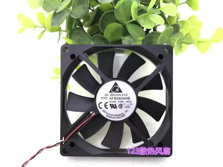 Delta AFB0924HB 9015 DC24V 0.45A 9CM 2-Wire Inverter Cooling Fan
