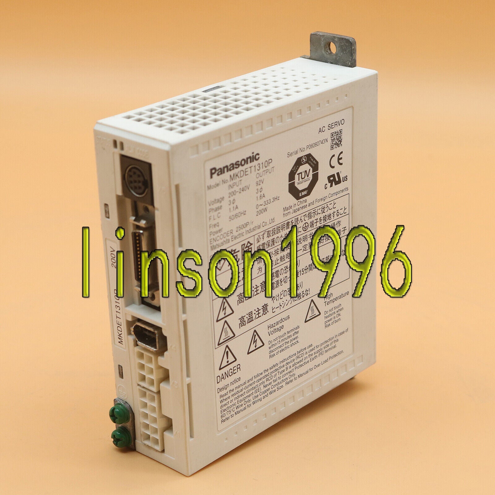 used MKDET1310P For Panasonic  AC Servo Drive Tested