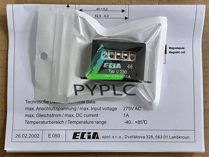ECIA TYP U230 230V/1A brake rectifier power supply brake module～