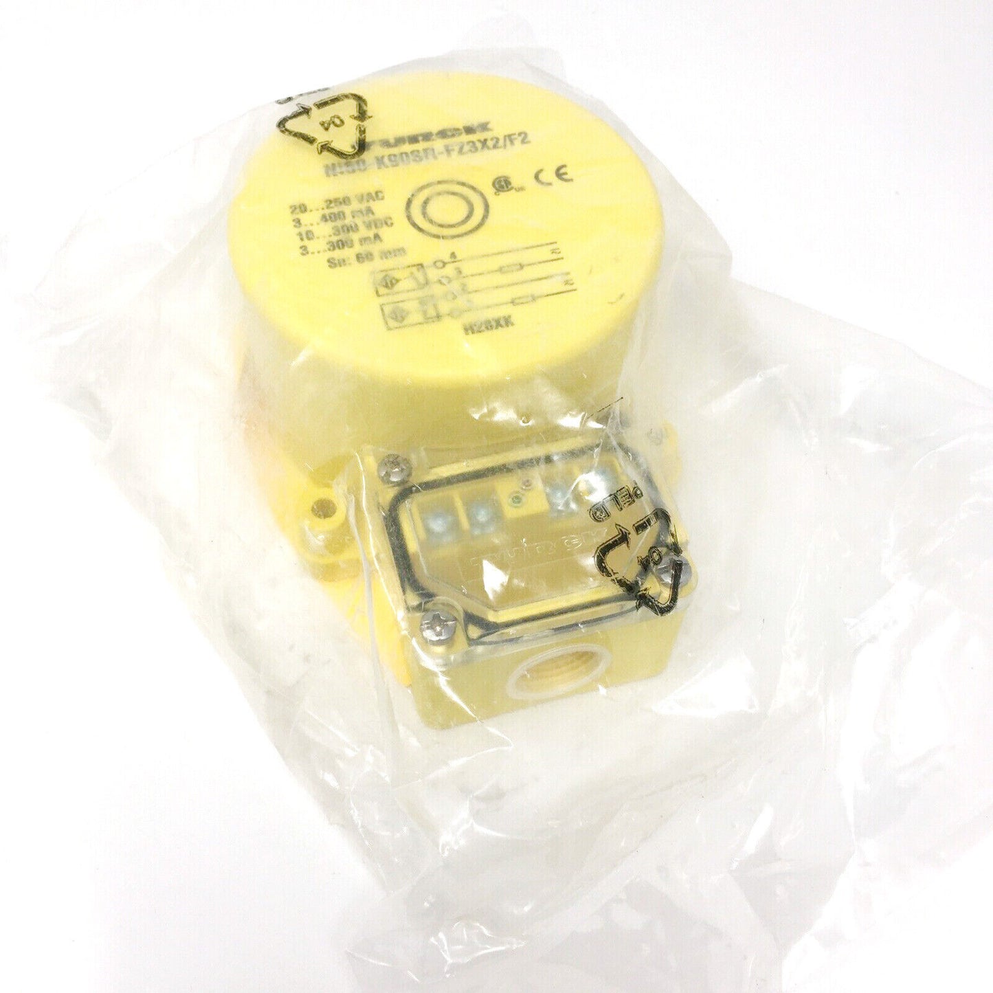 Turck NI60-K90SR-FZ3X2 2-Wire AC DC Non-Embeddable Rectangular Inductive Sensor - TURCK