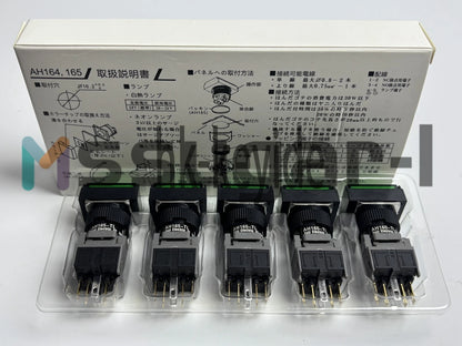 5PCS Green Pushbutton Command Switch 24VDC LED FUJI AH165-TLG11E3