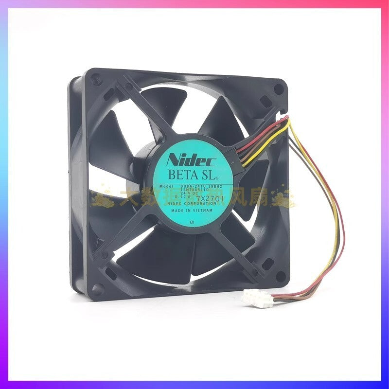 Nidec D08A-24TU 19BH2 8025 DC24V 0.12A 8CM 4-Pin Inverter Cooling Fan