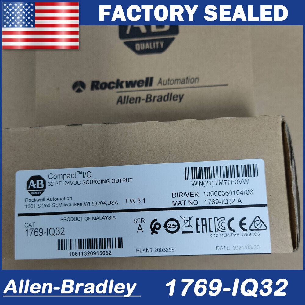 Allen-Bradley AB 1769-IQ32 SER A CompactLogix 24V DC Input Module Factory Sealed - ALLEN-BRADLEY