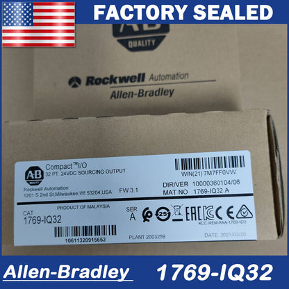Allen-Bradley AB 1769-IQ32 SER A CompactLogix 24V DC Input Module Factory Sealed - ALLEN-BRADLEY