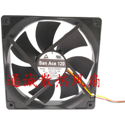 SANACE120 9S1212H401 12V 0.39A 12CM 3-wire double ball chassis cooling fan