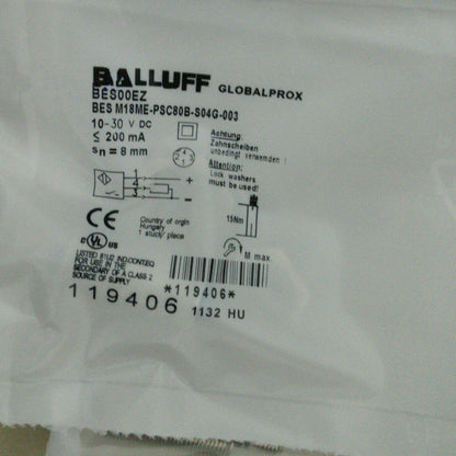 Balluff BES M18ME-PSC80B-S04G-003 Proximity Sensor - BALLUFF