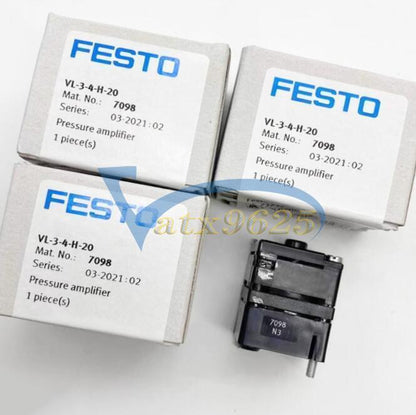 new 1PC FESTO VL-3-4-H-20 7098 Pneumatic Valve Pressure Amplifier - FESTO
