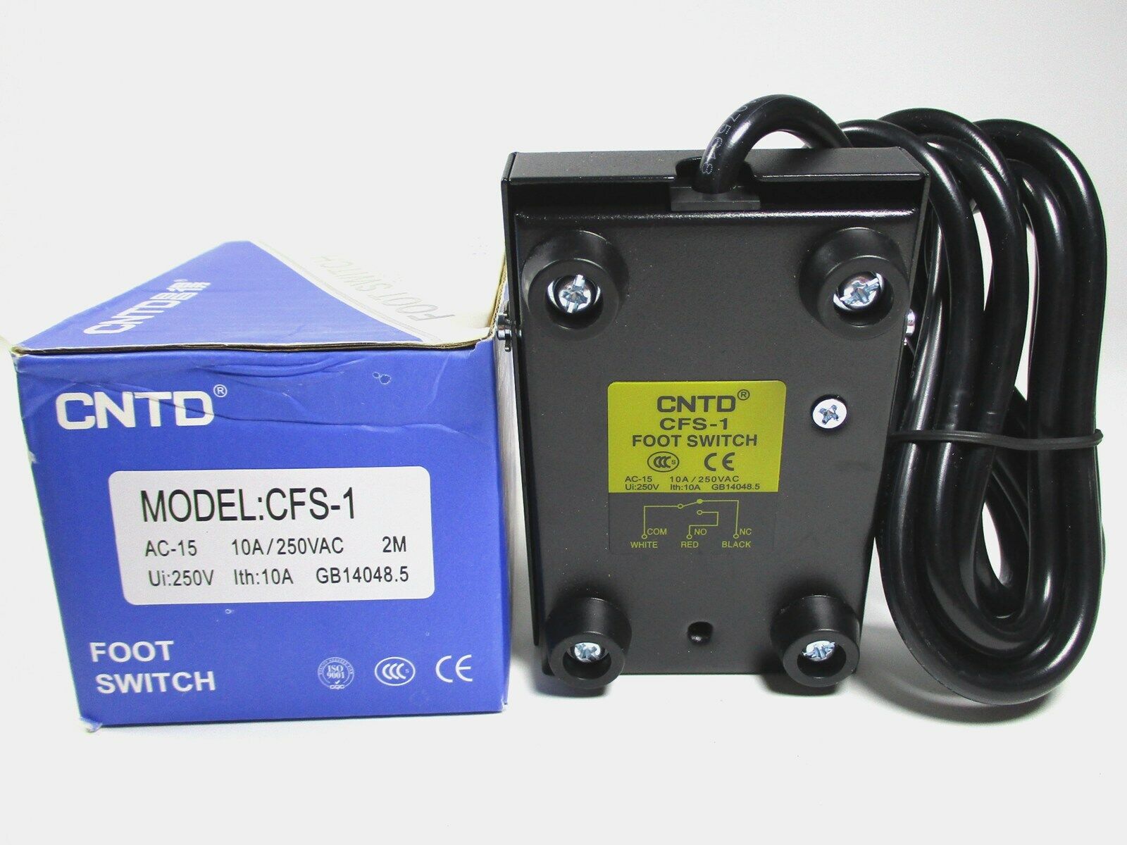 new 1PCS  For CNTD Foot switch CFS-1 10A /250VAC 2M AC-15 2M