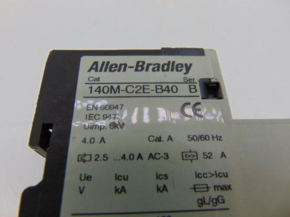 Allen Bradley 140M-C2E-B40 Circuit Breaker, Series B, High-Reliability Circuit Breaker for Industrial Use - ALLEN BRADLEY