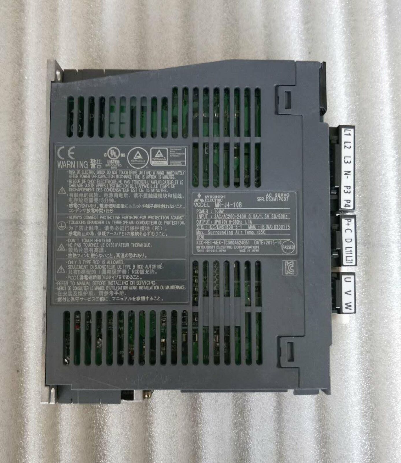 Mitsubishi servo drive MR-J4-10B – Used – Excellent Condition - MITSUBISHI