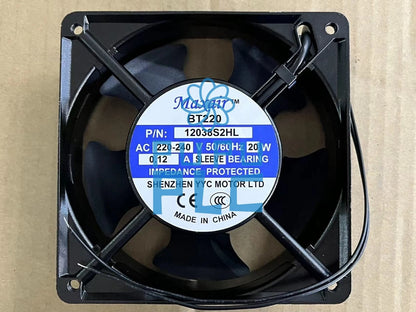 Maxair BT220 12038S2HL AC220-240V 20W 0.12A 120×38mm AC cooling fan 2-wire~