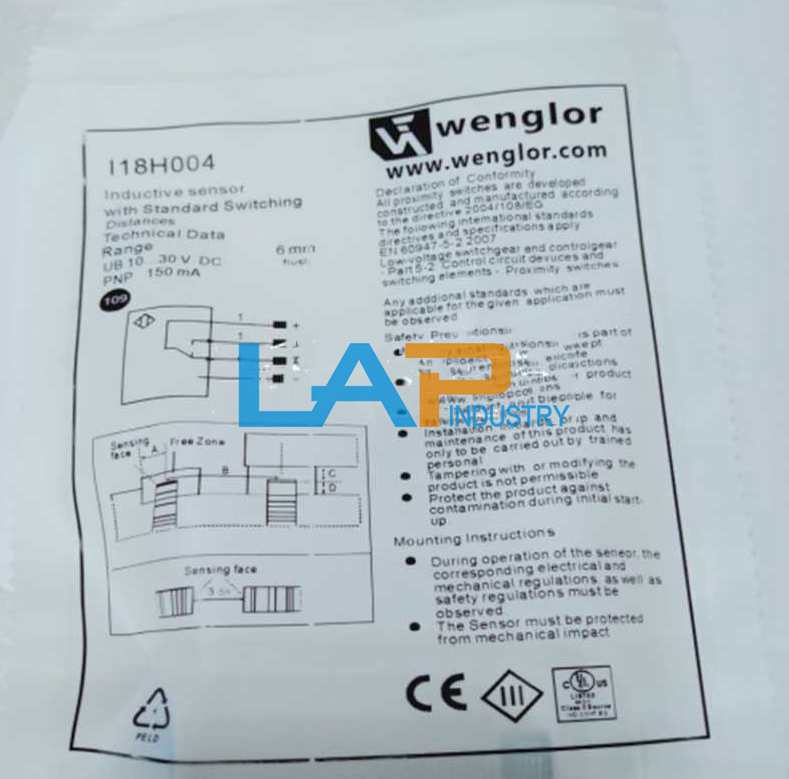 new 1PCS For Wenglor I18H004 Proximity Switch 10-30VDC 150mA Sensor - WENGLOR