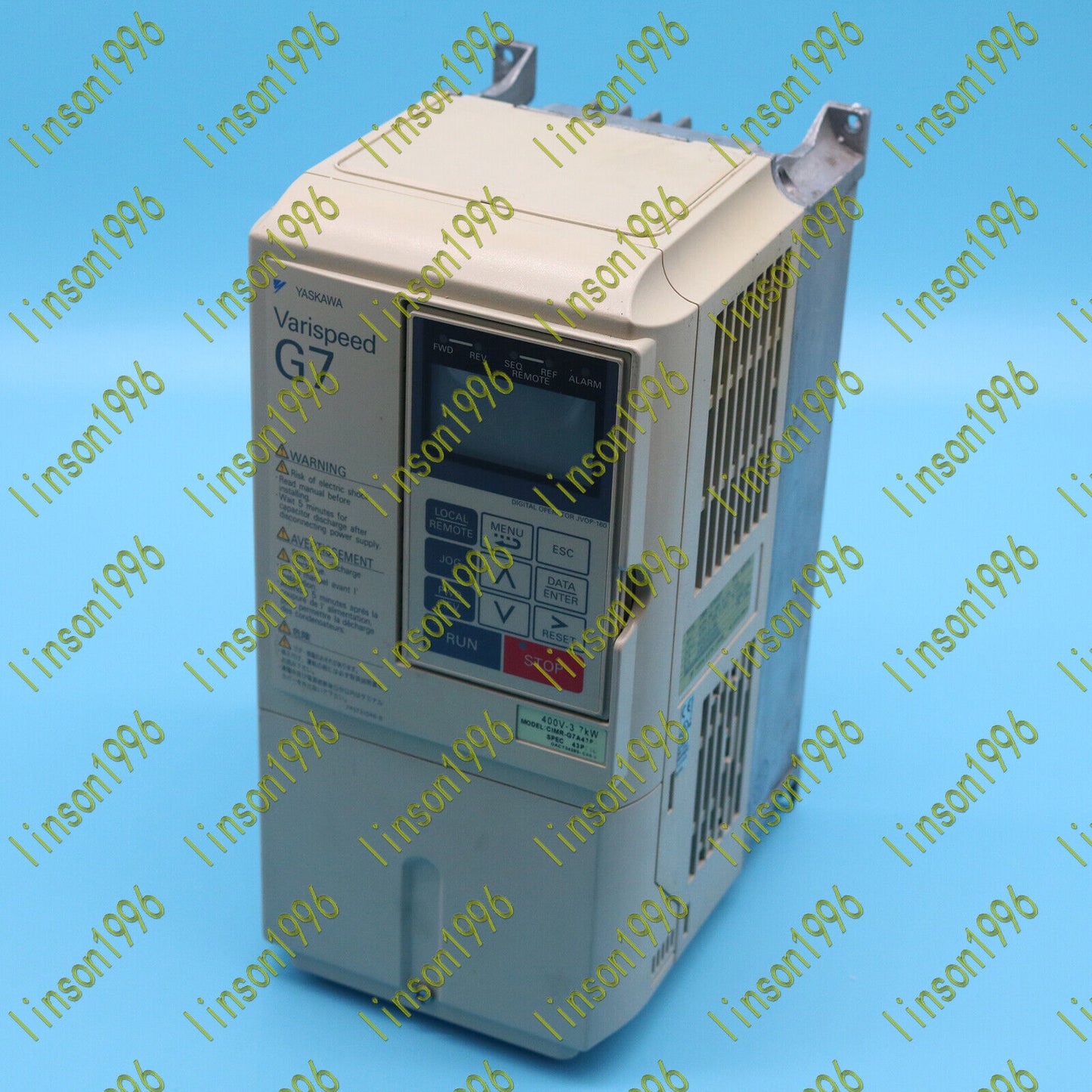 Used Yaskawa Inverter Model CIMR-G7A43P7 Tested OK - YASKAWA