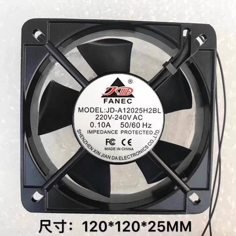 FANEC JD-A12025H2BL AC220V-240V 0.10A 12CM Silent Axial Cooling Fan