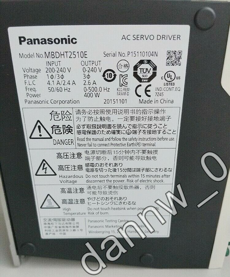 Panasonic Servo Drive MBDHT2510E - PANASONIC