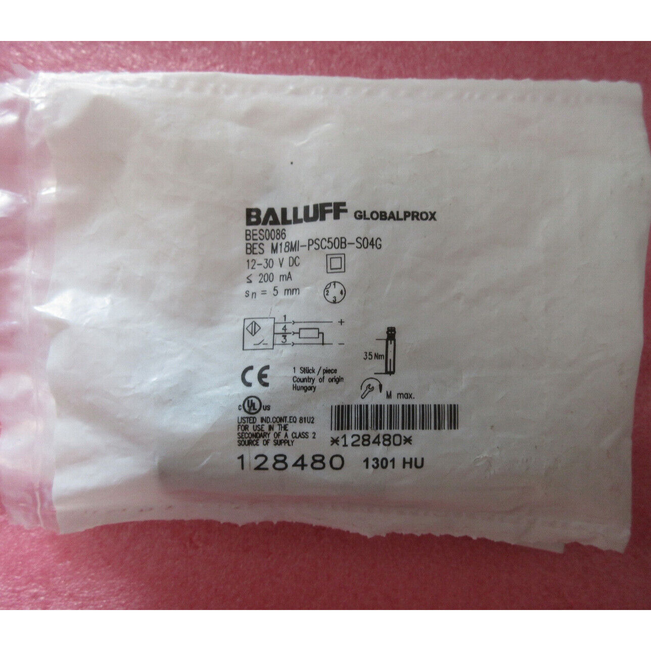 BALLUFF BES M18MI-PSC50B-S04G Proximity Switch - BALLUFF