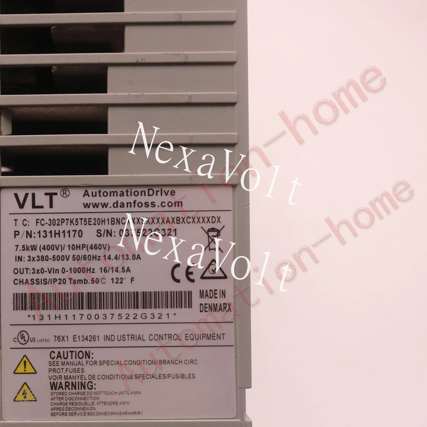1PC Danfoss 302 series FC-302P7K5T5E20H1B 131H1170 7.5KW 380V Tested#QW