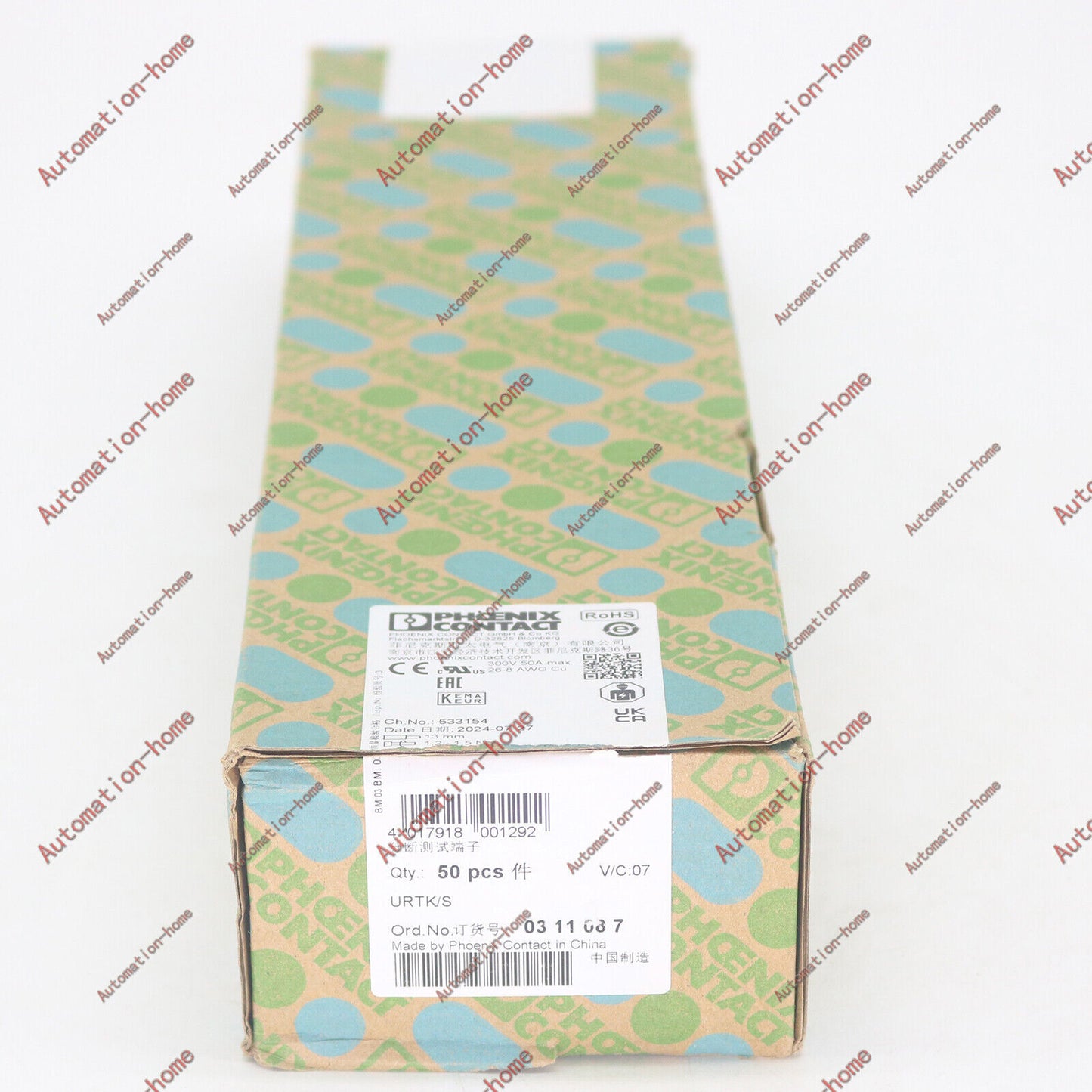 50pcs Phoenix Contact URTK/S 0311087 Breaking test terminal FAST SHIP