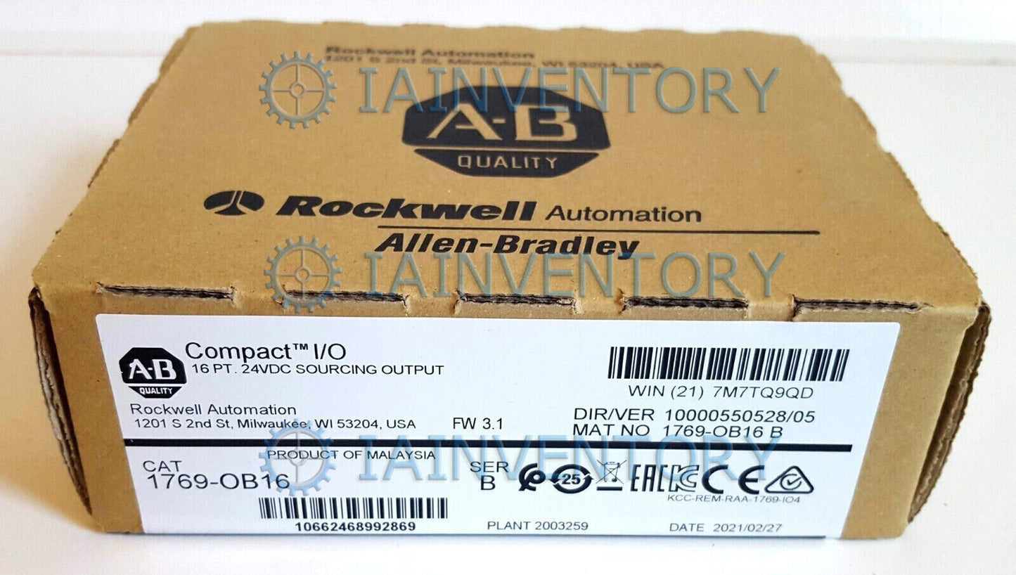 Allen Bradley 1769-OB16 Output Module Compact 16 Pt 24VDC - ALLEN BRADLEY