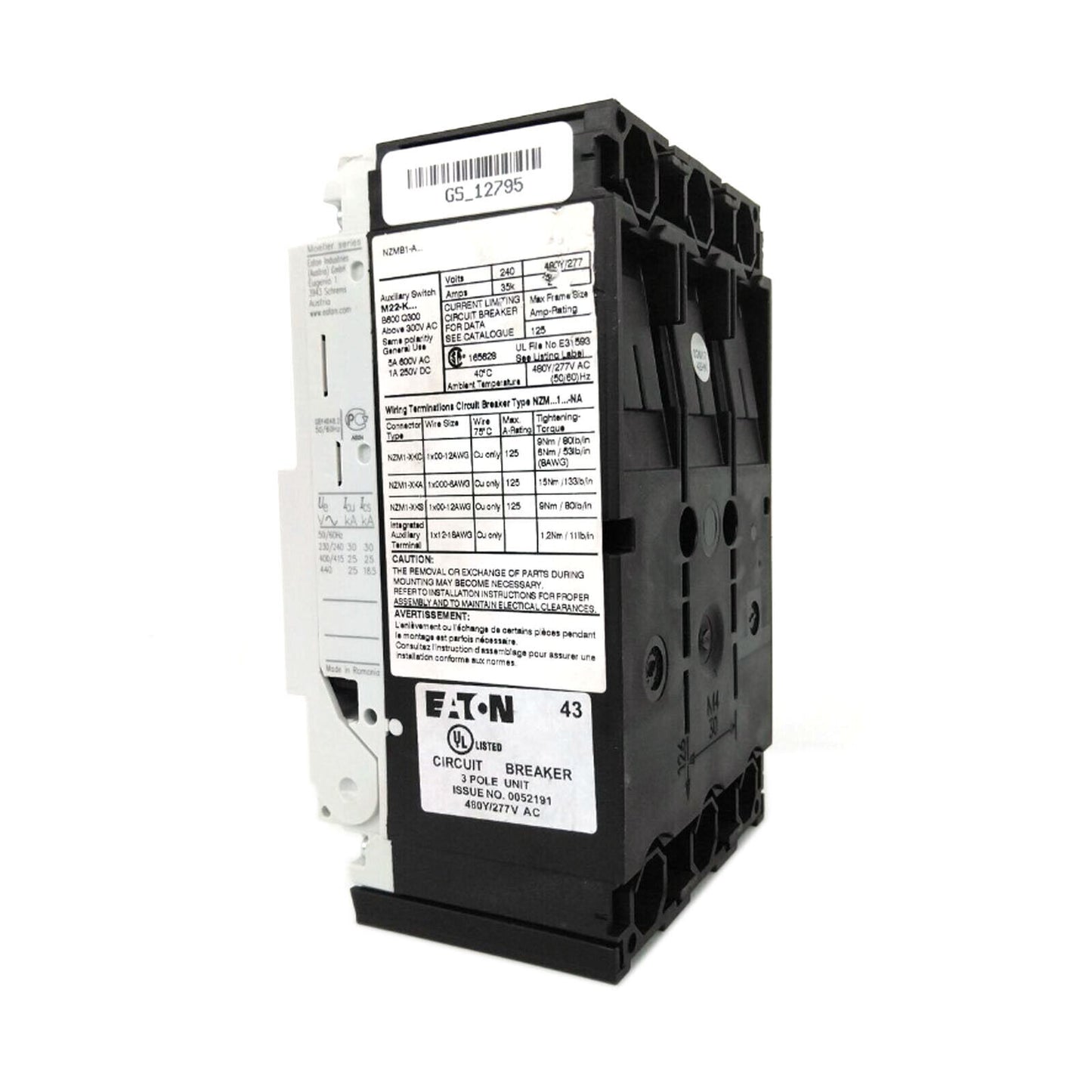 Eaton NZMB1-A50 Circuit Breaker - EATON