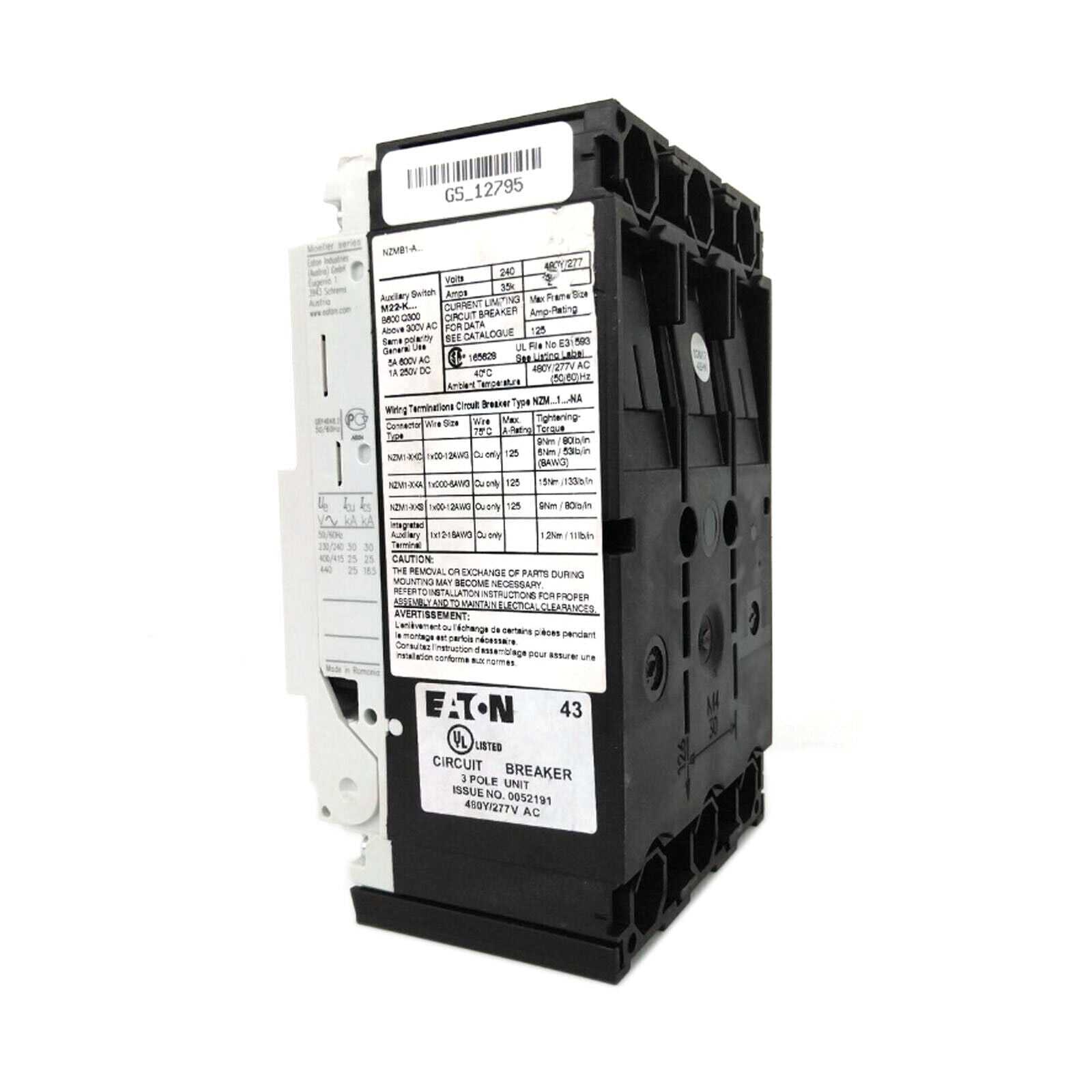 Eaton NZMB1-A50 Circuit Breaker - EATON