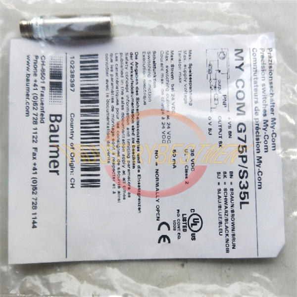 Precision Proximity Switch MY COM G75P/S35L - BAUMER