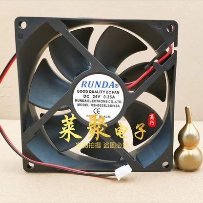 RUNDA RSH9225L24N40A DC24V 0.35A 2-Pin Inverter Cooling Fan