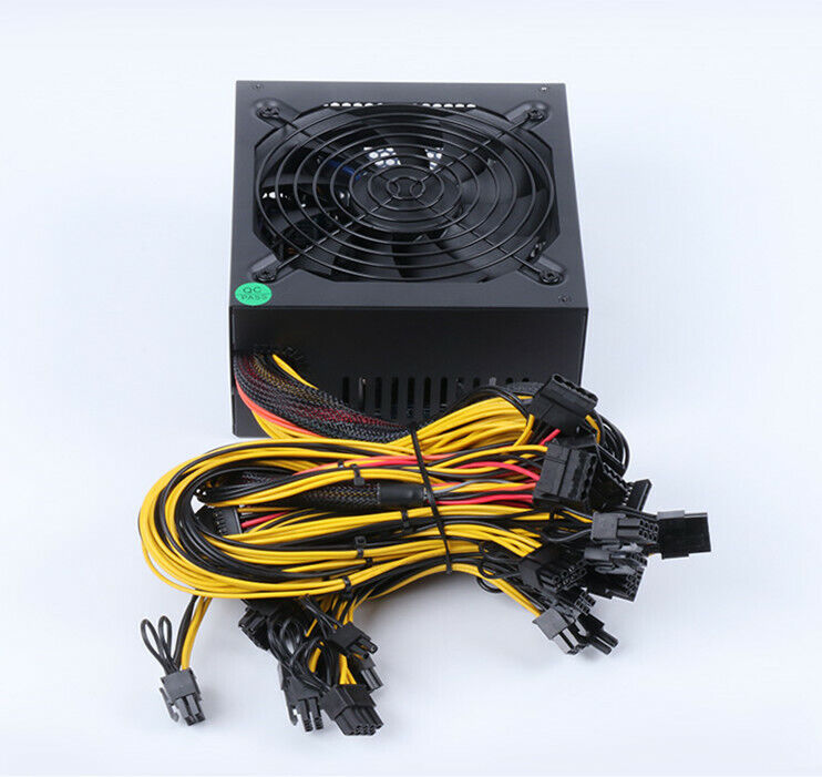 new 2000W single 12V miner silent power supply supports 8 graphics cards