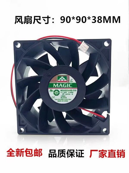 new MAGIC MGA9224HB-O38 24V 0.40A 9038 2-Wire Inverter Cooling Fan - MAGIC