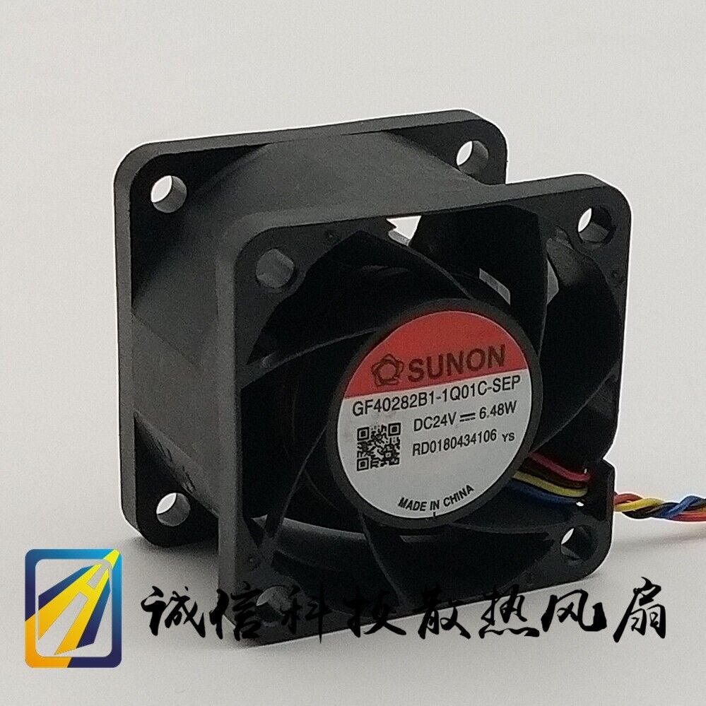 SUNON GF40282B1-1Q01-SEP 24V 6.48W 4028 4-wire waterproof cooling fan