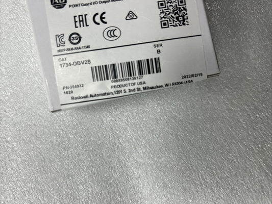 Sealed AB POINT Guard Output Module Allen Bradley 1734-OBV2S - ALLEN BRADLEY