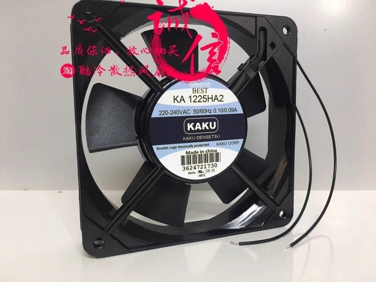 KAKU KA1225HA2 AC220V-240V 0.10A/0.09A 120*120*25MM Aluminum Frame Cooling Fan
