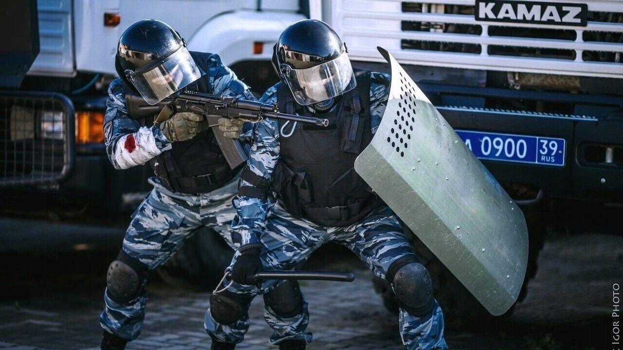 Russian Riot Helmet ShZPU L 59/60 OMON FSB - OMON FSB