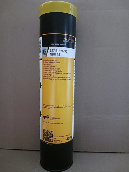 KLUBER Lub. Staburags NBU 12 Grease 400g ( 14.1 oz) in cartridge free ship