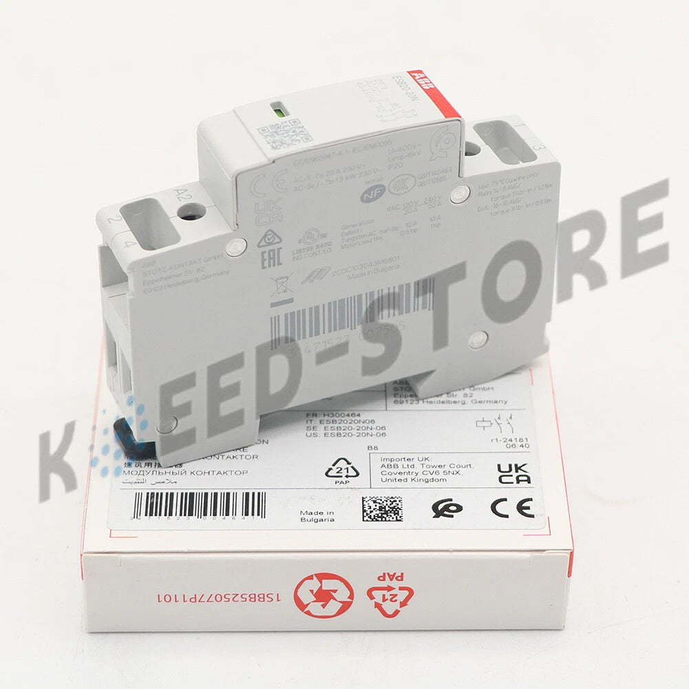 1PCS ABB ESB20-20N-06 Installation Contactor 230V AC/DC 1SBE121111R0620 /*