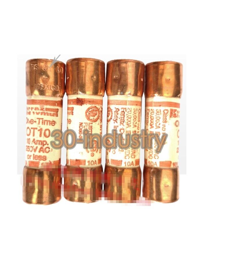 MERSEN Ferraz OT10 10A 250V Time Fuse - Pack of 10 Units - koeed