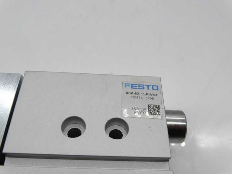 FESTO DFM-32-25-P-A-GF Pneumatic Cylinder with 25 Bar Pressure and 320 N Maximum Force - FESTO