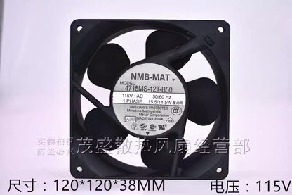 NMB 4715MS-12T-B50 12038 AC115V 15.5W/14.5W 12CM Axial Roller Cooling Fan