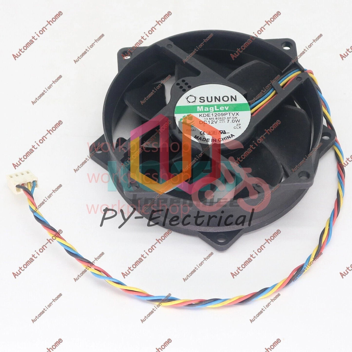 Sunon KDE1209PTVX 12V 7.0W 4Pin 90/80mm x25mm CPU Round Cooling Fan#XR