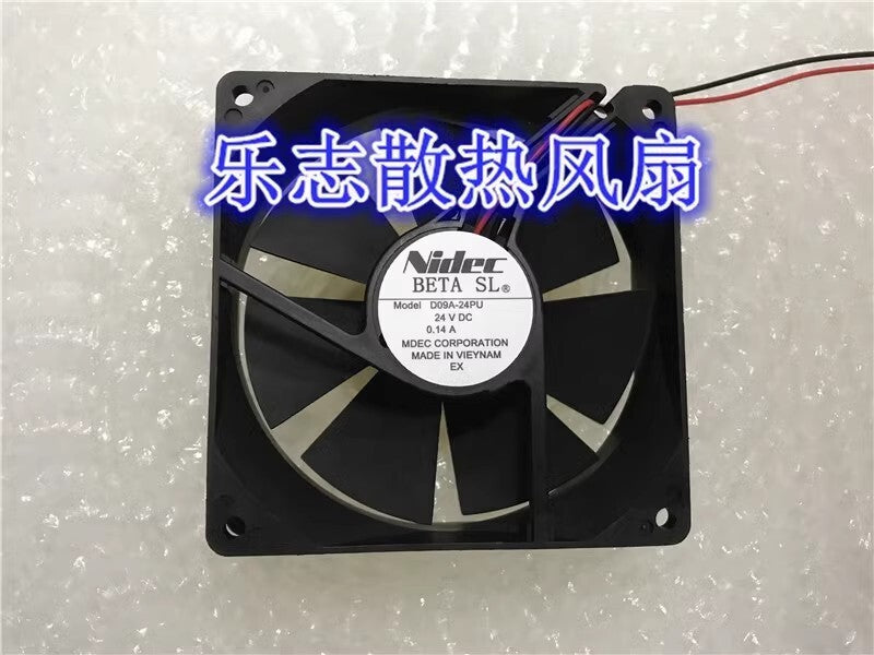 Nidec BETA SL D09A-24PU 9025 DC24V 0.14A 2-Wire Inverter Cooling Fan