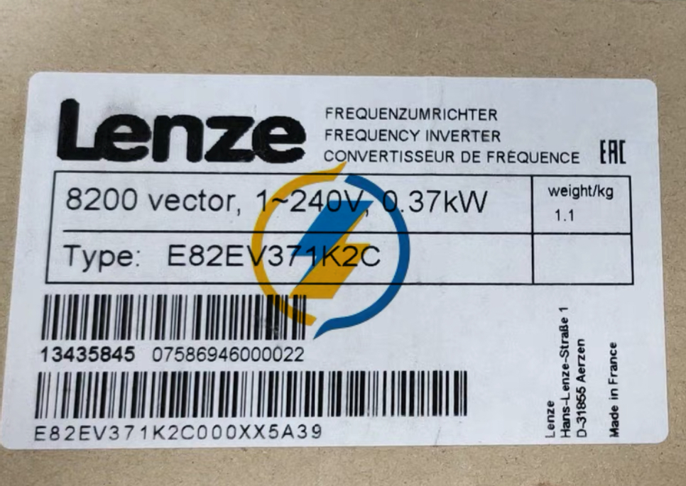 new in box LENZE E82EV371K2C E82EV371_2C FREQUENCY INVERTER - LENZE