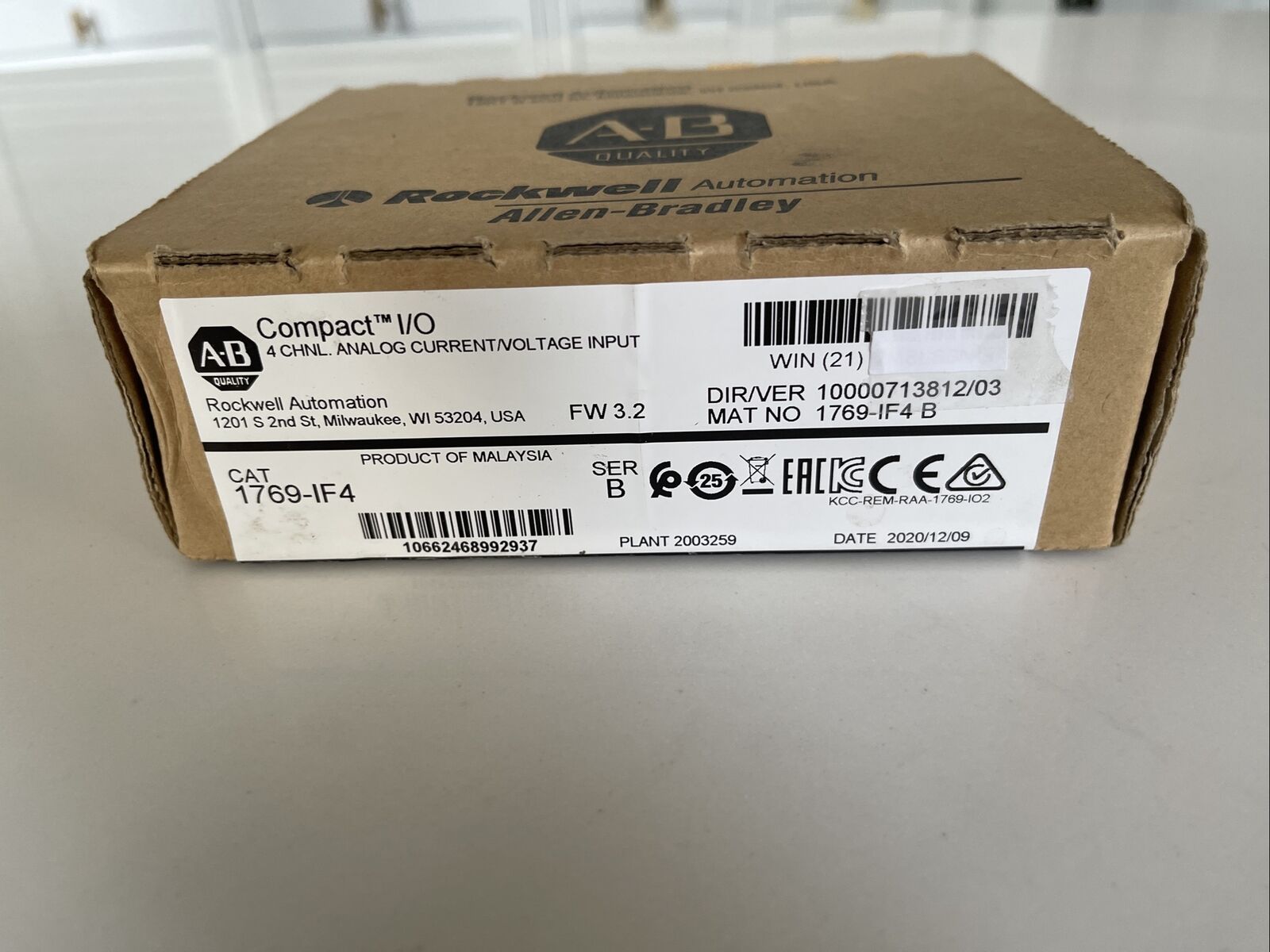 Sealed Allen-Bradley 1769-IF4 SHIP seal part 1769-IF4 sealed - ALLEN-BRADLEY